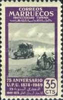 The 75th Anniversary of the Universal Postal Untion — 35C, violet/greyish black