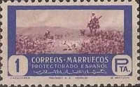 Hunting and Fishing — 1Pta, violet blue/violet brown