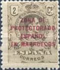 Spanish Postage Stamps Overprinted "ZONA DE - PROTECTORADO - ESPANOL - EN MARRUECOS" — 2C, brown