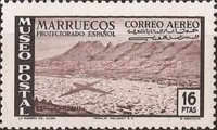 Airmail - Erection of a Postal Museum — 16Pta, black/brownish violet
