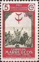 Combating Tuberculosis — 5C, carmine/greyish green