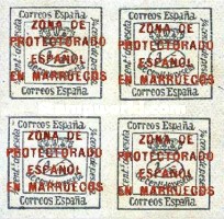 Newspaper Stamps - Spanish Postage Stamp Overprinted " ZONA DE - PROTECTORADO - ESPANOL - EN MARRUECOS" — 4/4C, green