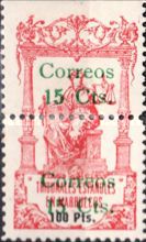 Revenue Stamps — 15+15/100 C/Pta, brick-red
