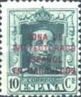 Spanish Postage Stamps Overprinted "ZONA DE - PROTECTORADO - ESPANOL - EN MARRUECOS" — 10C, dark bluish green