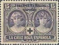 Red Cross - Not issued Spanish Stamps Overprinted "ZONA PROTECTORADO ESPANOL" — 15C, dark violet blue