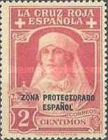 Red Cross - Not issued Spanish Stamps Overprinted "ZONA PROTECTORADO ESPANOL" — 2C, rose