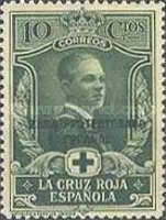 Red Cross - Not issued Spanish Stamps Overprinted "ZONA PROTECTORADO ESPANOL" — 10C, dark green