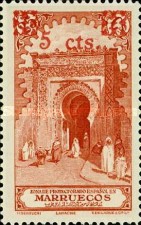 Local Motifs Issue of 1928 Surcharged — 5/25C, dark carmine