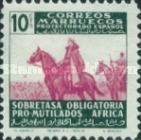 General Franco on Horse - Inscription "SOBRETASA OBLIGATORIA - PRO MUTILADOS AFRICA" — 10C, blackish green/lilac