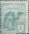 Inscription: "POSESIONES ESPAÑOLAS DEL SAHARA OCCIDENTAL" — 5C, green