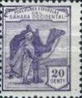 Inscription: "POSESIONES ESPAÑOLAS DEL SAHARA OCCIDENTAL" — 20C, violet