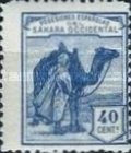 Inscription: "POSESIONES ESPAÑOLAS DEL SAHARA OCCIDENTAL" — 40C, dark blue