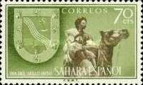 Stamp Day - Coat of Arms — 70C, green/brown
