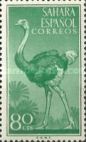 Indigenous Fauna — 80C, bluish green, Struthio camelus