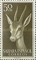 Indigenous Fauna — 50C, blackish brown, Gazella dorcas