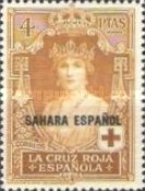 Not Issued Stamps Overprinted "SAHARA" — 4Pta, yellowish brown