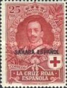 Not Issued Stamps Overprinted "SAHARA" — 25C, carmine