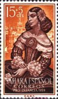 Child Welfare - Lope de Vega - Coated paper — 15+5 C, yellowish brown/brownish violet