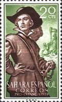 Child Welfare - Lope de Vega - Coated paper — 20C, bluish green/sepia