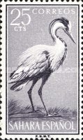 Birds — 25C, bluish violet, Ardea cinerea