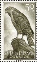 Birds — 50C, blackish olive, Accipter nisus