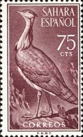 Birds — 75C, brownish purple, Chlamydotis undulata
