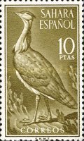Birds — 10Pta, olive, Chlamydotis undulata