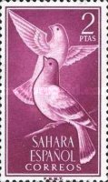 Birds — 2Pta, purple rose, Columba livia