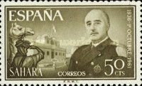 The 25th Anniversary of the Nomination of General Franco as Chief of State — 50C, multicoloured