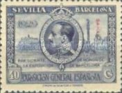 Seville - Barcelona Issue of Spain Overprinted "SAHARA" Horizontally or Vertically — 40C, dark blue