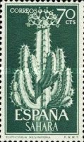Flowers - Coated paper — 70C, bluish green, Euphorbia resinifera