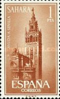 For Sevile Flood Victims — 1Pta, orange brown