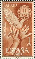 For Barcelona Flood Victims — 1Pta, orange brown