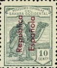 Issue of 1924 Overprinted "Republica - Espanola" - Bottom up — 10C, greyish green