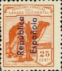 Issue of 1924 Overprinted "Republica - Espanola" - Bottom up — 25C, red