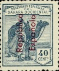 Issue of 1924 Overprinted "Republica - Espanola" - Bottom up — 40C, dark blue