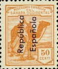 Issue of 1924 Overprinted "Republica - Espanola" - Bottom up — 50C, orange