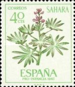 Child Welfare - Flora — 40C, green/violet, Lupinus sp.