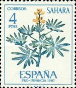 Child Welfare - Flora — 4Pta, light violet/brownish olive, Lupinus sp.
