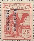 Issue of 1924 Overprinted "Republica - Espanola" - From Top to Bottom — 25C, red