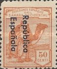 Issue of 1924 Overprinted "Republica - Espanola" - From Top to Bottom — 50C, orange