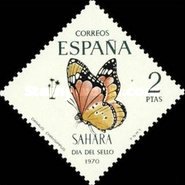 Stamp Day - Butterflies — 2Pta, multicoloured, Danaus chrysippus
