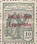 Issue of 1924 Overprinted "Republica - Espanola" - Horizontally — 10C, greyish green