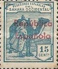 Issue of 1924 Overprinted "Republica - Espanola" - Horizontally — 15C, light blue