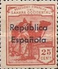 Issue of 1924 Overprinted "Republica - Espanola" - Horizontally — 25C, red