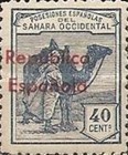Issue of 1924 Overprinted "Republica - Espanola" - Horizontally — 40C, dark blue