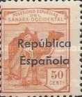 Issue of 1924 Overprinted "Republica - Espanola" - Horizontally — 50C, orange