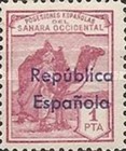 Issue of 1924 Overprinted "Republica - Espanola" - Horizontally — 1Pta, purple red