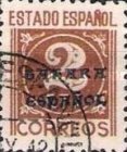 Spanish Postage Stamps of 1936-1940 Overprinted "Sahara Espanol" in Red or Blue Colour — 1C, green