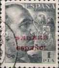 Spanish Postage Stamps of 1936-1940 Overprinted "Sahara Espanol" in Red or Blue Colour — 1Pta, light grey
